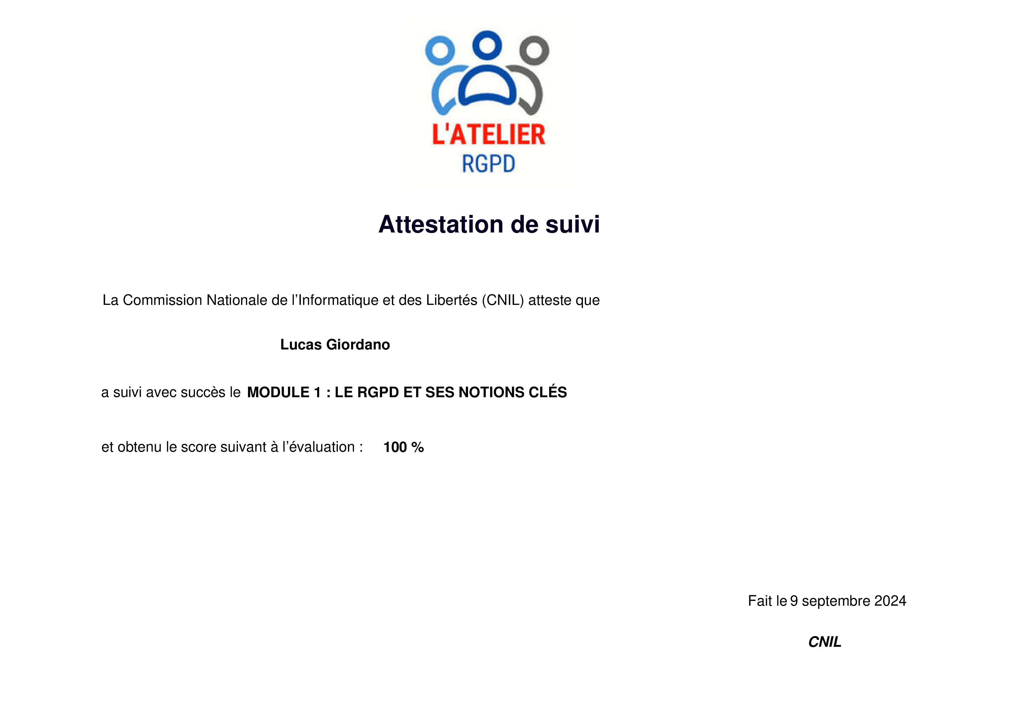 Atelier RGPD CNIL